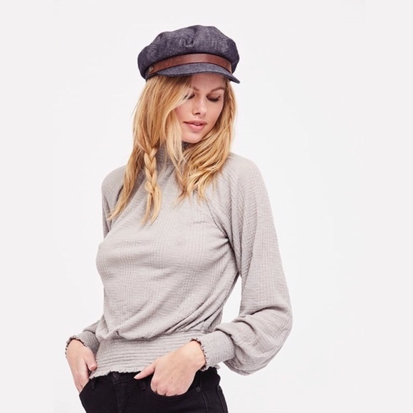 Free People Tops - Free People Boulevard Mock Neck Long Sleeve Blouse